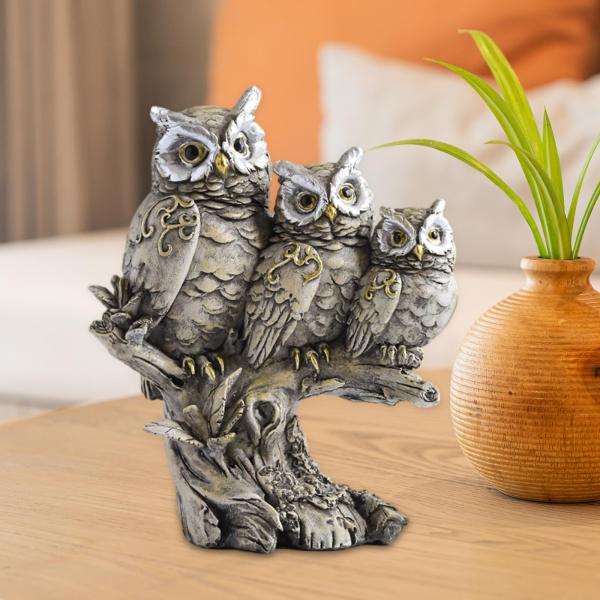 フクロウの置物 フクロウの彫刻の装飾品 動物像 フクロウの像