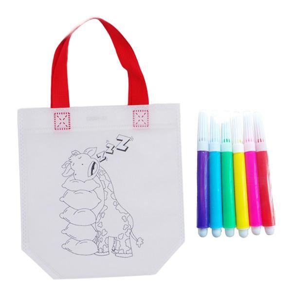 DIY 落書きカラーリングバッグ DIY 落書きバッグ不織布かわいい漫画バッグ子供のための色のおもちゃの色認知｜stk-shop｜10