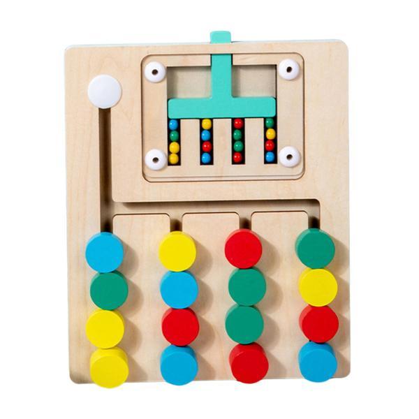 スライドパズル カラーマッチング 木製玩具 幼稚園教育 頭の体操