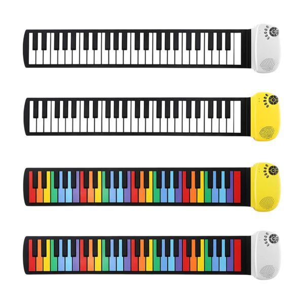 ロールアップピアノキーボード ポータブルピアノ 49 キー シリコーン 