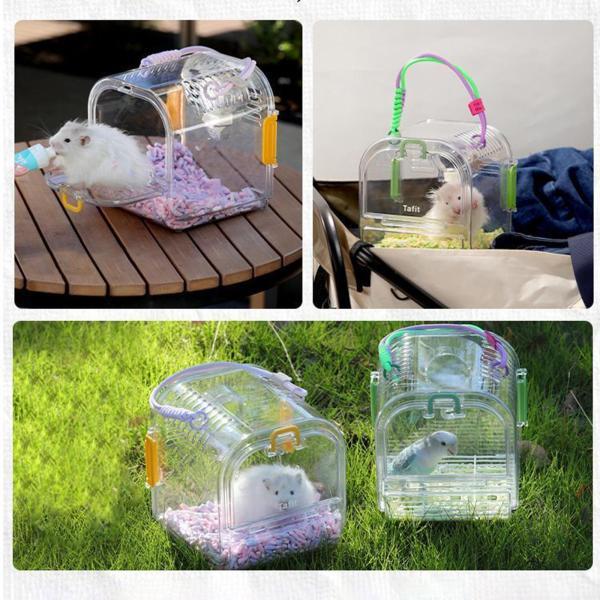 ハムスターキャリアケージ、チンチラケージ、ポータブル通気性の