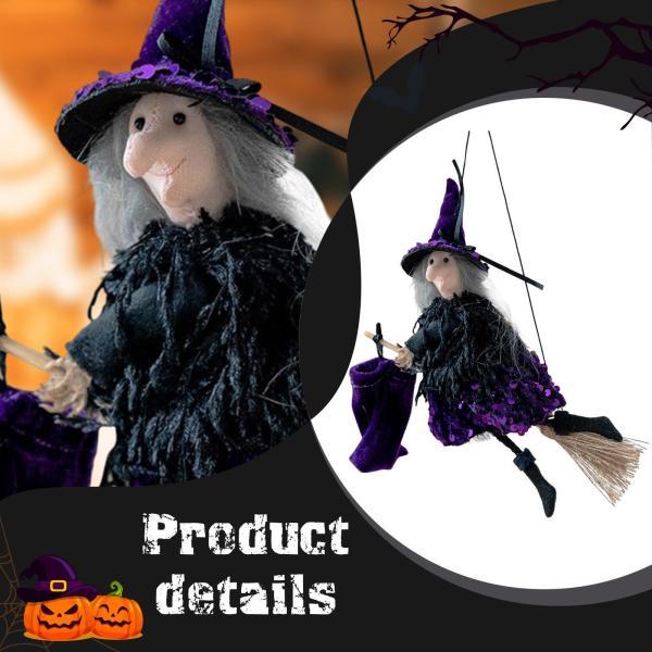 ハロウィン フローティング Bro0m - ライト付き魔女の空飛ぶほうき 音