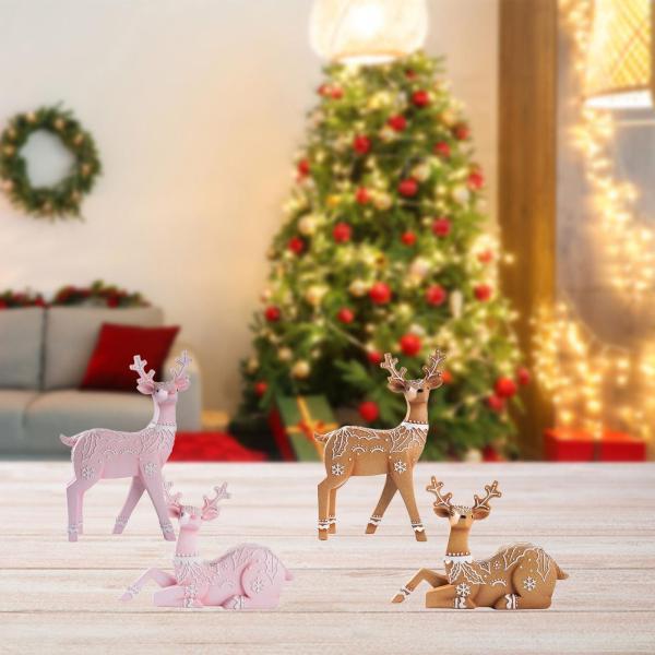 クリスマス トナカイ像 鹿の彫刻 アート作品コレクション ホーム