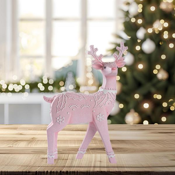 トナカイ、シカ、クリスマス飾り付け、オブジェ クリスマス トナカイ像 鹿の彫刻 アート作品コレクション ホーム