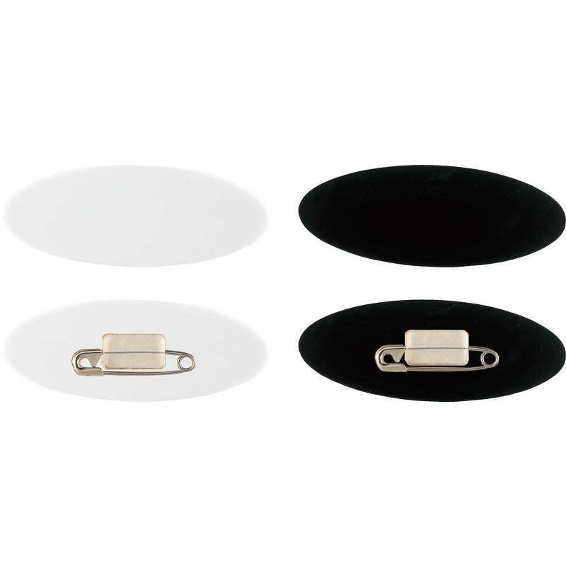 アクリル オーバル名札 安全ピンタイプ NP-220 / えいむ 名札 ネームプレート 安全ピン | 