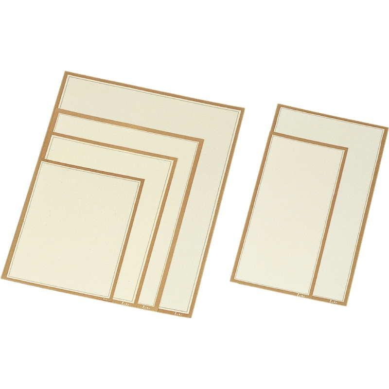 中紙 共用中紙 洋風メニュー用紙(タテ-L 大) / ゴールドライン / えいむ メニューブック 中紙 タテ大 |  | 03