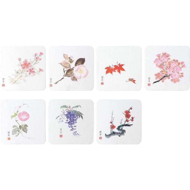 四季 紙コースター50枚入10セット ペーパーコースター(桜) / 返品代引