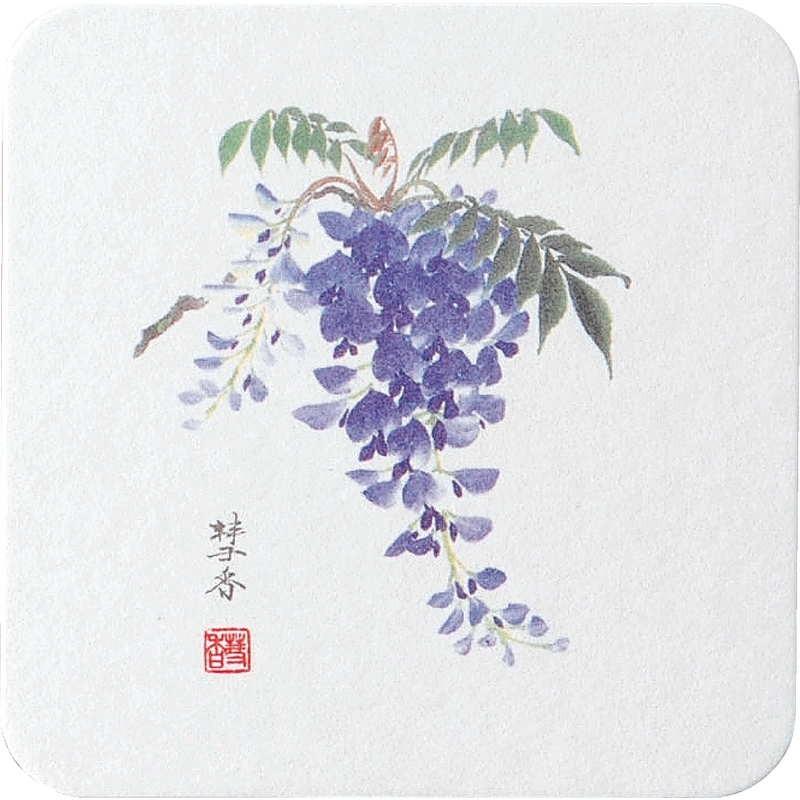 四季 紙コースター50枚入10セット ペーパーコースター(藤) / 返品代引不可 / えいむ コースター 業務用 | 