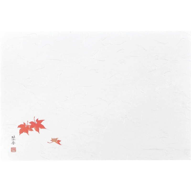 四季 紙ランチョンマット100枚入5セット ペーパーマット(紅葉10〜11月