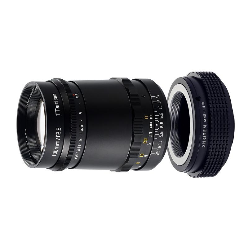 Tartisan 100mm f/2.8 レンズ + M42-E アダプター TTArtisan 100mm f/2.8 M42 + マイクロフォーサーズマウント変換