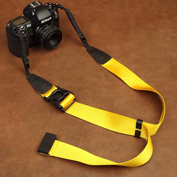 カメラストラップ ナイロン イエロー 無地 camin カムイン CAM8817 cam8817焦点工房Yahoo!店 通販