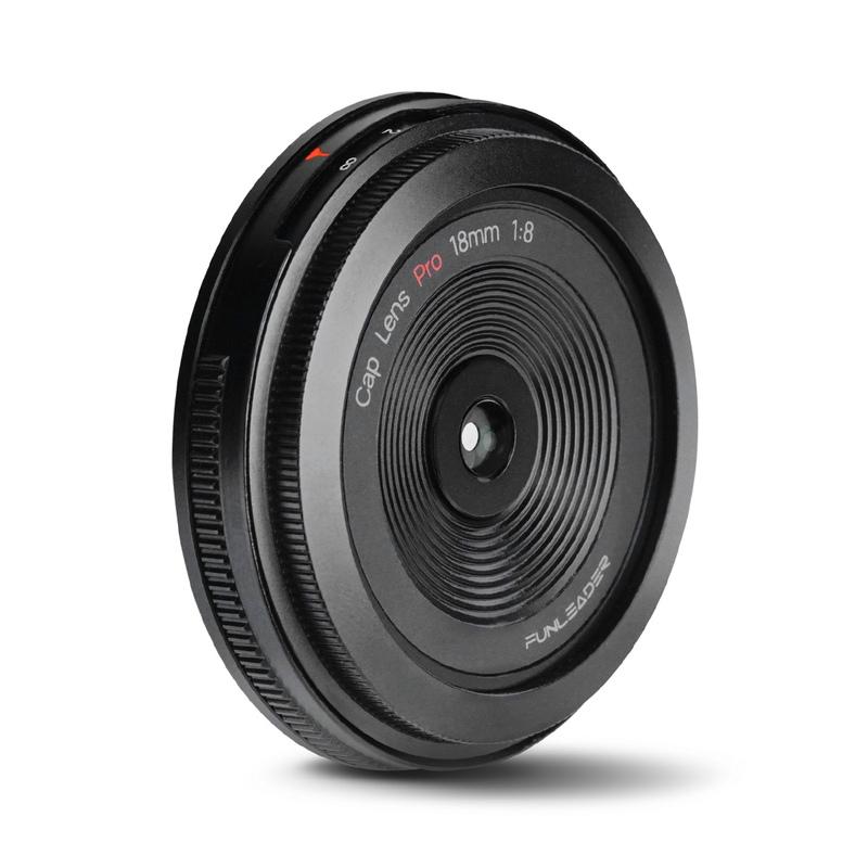 FUNLEADER CAPLENS Pro 18mm f/8 富士フイルムXマウント ボディキャップレンズ パンケーキレンズ ブラック