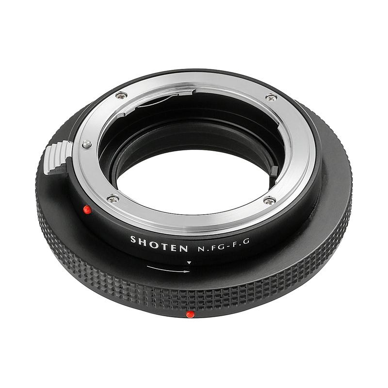【中古】 SHOTEN マウントアダプター NFG-FG (ニコンFマウント (Gタイプ対応) レンズ → 富士フイルムGマウント変換) 絞りリング付き 焦点工房 SHOTEN NFG-FG（ニコンFマウント[Gタイプ対応]レンズ → 富士