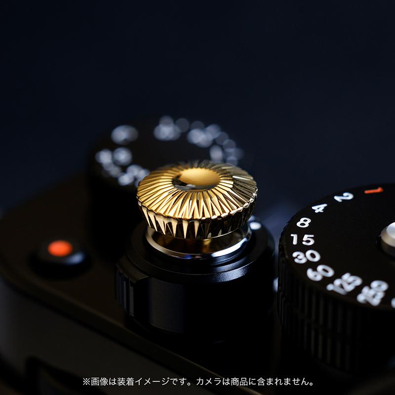 AKuser BE THE ULTIMATE レリーズボタン カメラシャッターボタン 12mm SRB3000シリーズ MODERN GOLD 金色の画像