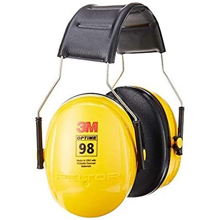 【祝開店！大放出セール開催中】 Earmuffs 98 Optime PELTOR 特別価格　3M H9A, Yellow Over-the-Head, 耳あて、イヤーマフ