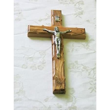 絶妙なデザイン Bethlehem Olivewood Wood Olive Crucifix Cross 特別価格　Wall Holy 25cm Jerusalem Land その他メンズアクセサリー