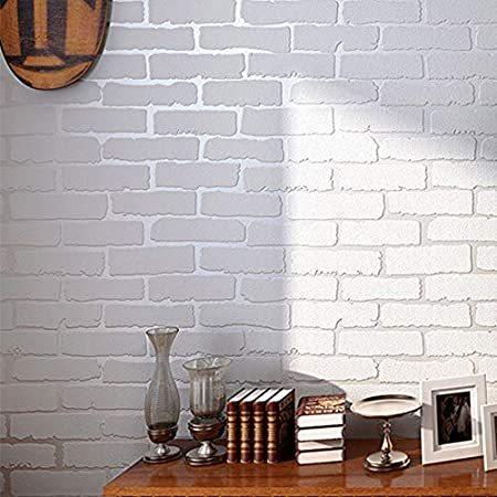 特別価格 白レンガ壁紙 ビンテージ 取り外し可能 ノンスティック No 21 ランキングtop10