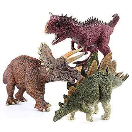 【内祝い】 特別価格　3 Carnotaurus Realistic Simulation Figures Action Model Dinosaur Large PCS その他おもちゃ