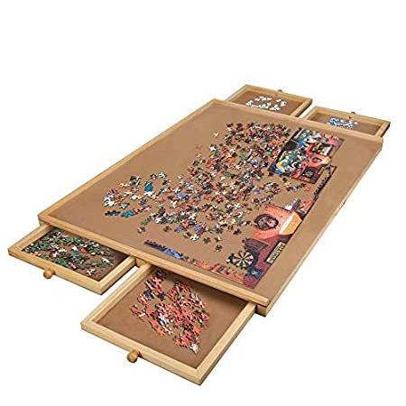 公式の 特別価格lovinouse アップグレード木製パズルテーブル 1000ピースパズル用 プラトースムーズ ファイバーボード 作業表面 4つのスライドドローワー 好評販売中 新しいコレクション Www Ladislexia Net