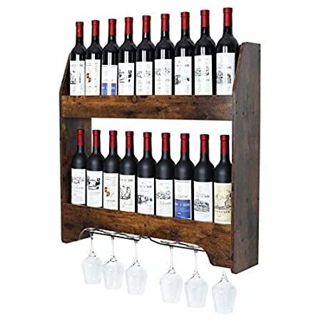 春先取りの 特別価格　PAG Red/White/C Store Holder, Glass & Bottle Rack, Wine Mounted Wall 2-Tier その他アルコールグッズ