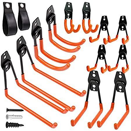 特別価格 Garage Hooks Heavy Duty 12 Pcs, Steel Garage Storage Hooks with 2 Storage S 両立スタンド 特別価格 Garage Hooks Heavy Duty 12 Pcs, Steel Garage Storage Hooks with 2 Storage S 両立スタンド