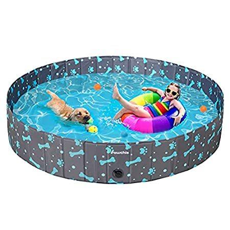 低価格 Pool Swimming Dog Foldable 特別価格PAWCHIE - T好評販売中 Bathing Pet PVC Collapsible Portable 家庭用プール