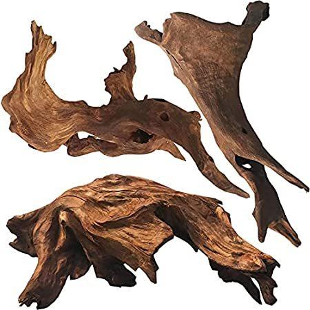 特別価格 WDEFUN 3 Pieces Natural Driftwood for Aquarium Decor,Assorted Branches 7-11 レイアウト用品