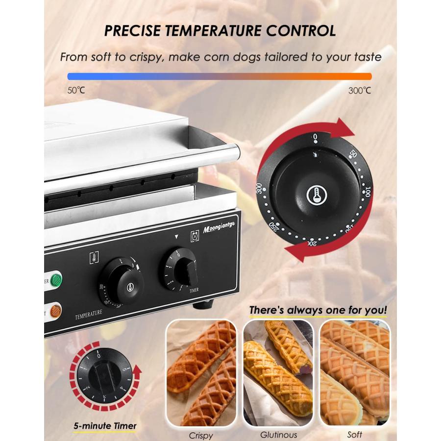 特別価格 Moongiantgo ホットドッグワッフルメーカー マシン 業務用ワッフルメーカー コーンドッグメーカー ノンスティックステンレススチール 110ボルト B098wvr1j8 Stkt Store World 通販 Yahoo ショッピング