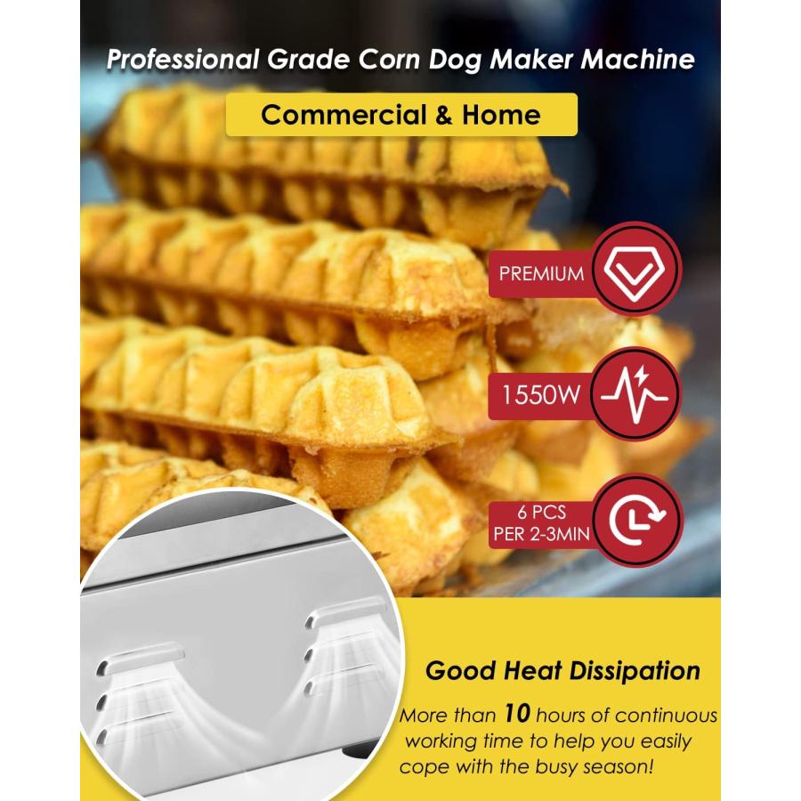 特別価格 Moongiantgo ホットドッグワッフルメーカー マシン 業務用ワッフルメーカー コーンドッグメーカー ノンスティックステンレススチール 110ボルト B098wvr1j8 Stkt Store World 通販 Yahoo ショッピング