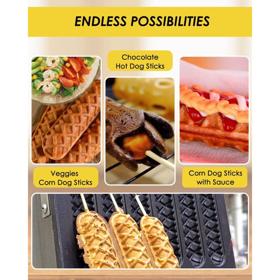 特別価格 Moongiantgo ホットドッグワッフルメーカー マシン 業務用ワッフルメーカー コーンドッグメーカー ノンスティックステンレススチール 110ボルト B098wvr1j8 Stkt Store World 通販 Yahoo ショッピング