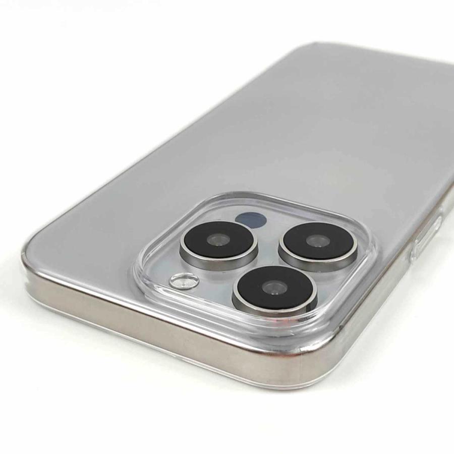 iPhone 15 Pro用 薄型ハードケース カバー シンプル 透明 クリア 側面フル保護 PC｜stl-ys｜06