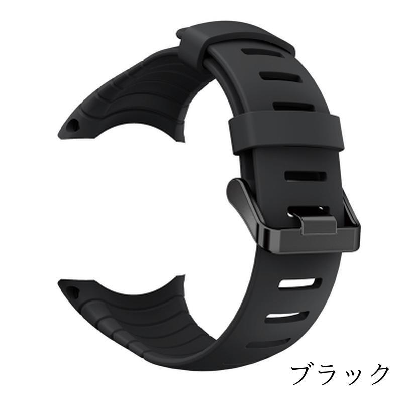 SUUNTO Core ソフト ラバー ストラップ シリコン 交換ベルト スント コア ブラック｜stl-ys｜07