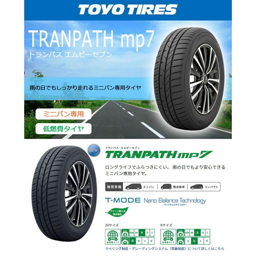 4本セット トーヨータイヤ 205/55R17 95V XL MP7 トランパス サマー  