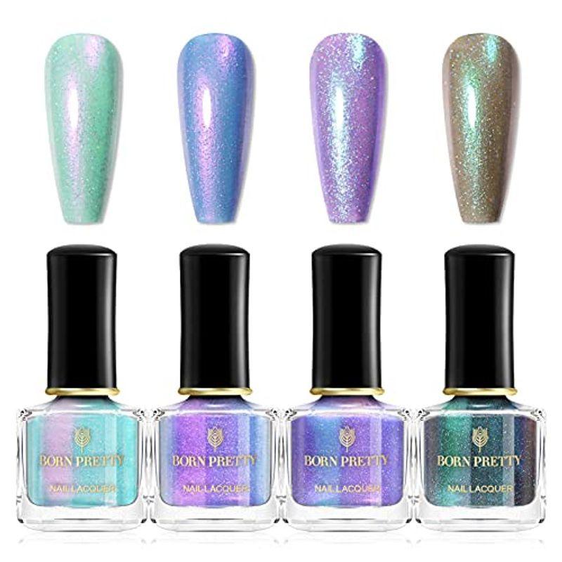 Born Pretty マニキュアセット オーロラネイル 偏光 パール感 ネイルポリッシュ 細いラメ入り 6ml 紫 グリーン ホワイトデー S T Mヤフーshop 通販 Yahoo ショッピング