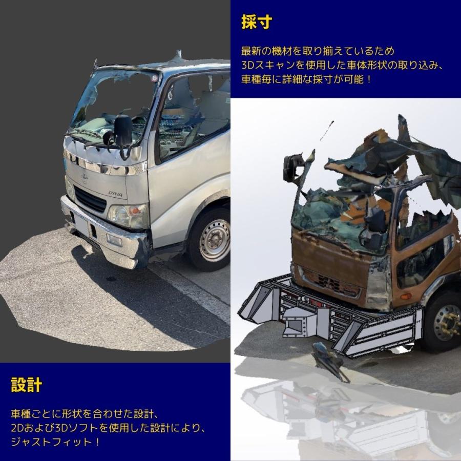 T/S製 ふそう キャンター フロントバイザー DK-501/601 上段アンドン付