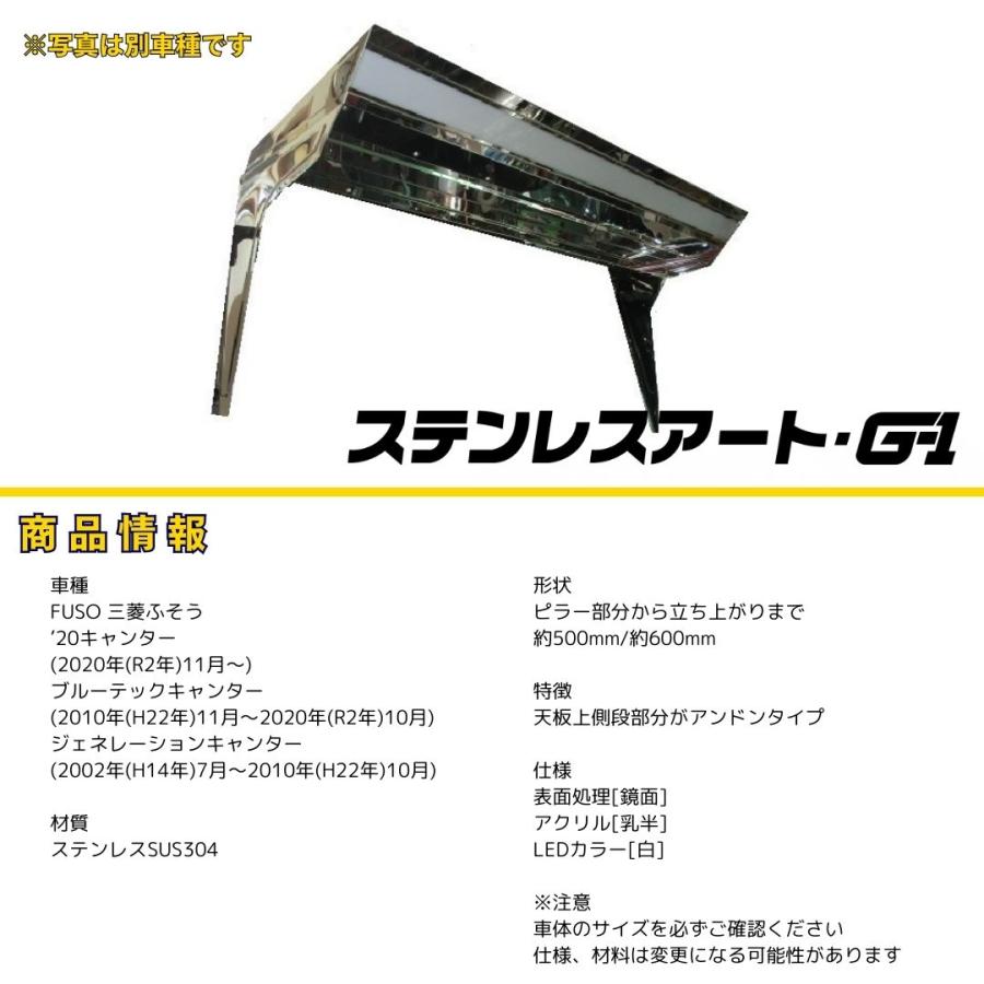 T/S製 ふそう キャンター フロントバイザー DK-501/601 上段アンドン付