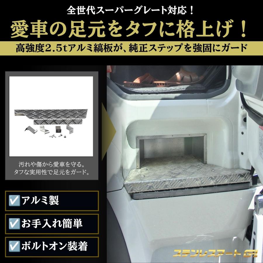 T/S製 ふそう スーパーグレート アルミステップ ステンレスアート G-1