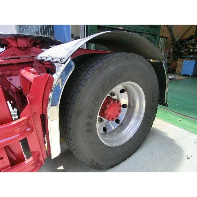 USA製・トラックフェンダー・ステンレス 公式】パーマンショップ-ステンレスフェンダー角 中型車用