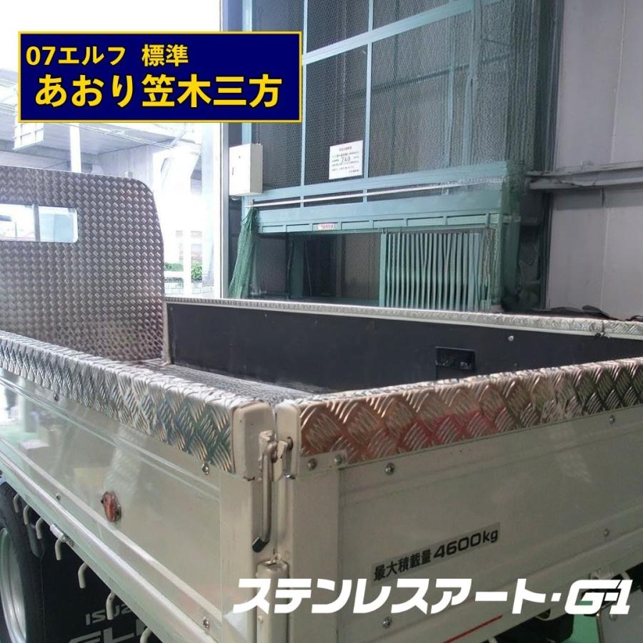 T/S製 ISUZU いすゞ 07エルフ あおり笠木 アオリ 3点セット サイド