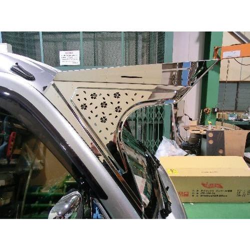 ダイハツ ハイゼット200系 フロントバイザー 桜吹雪仕様 D-500 鏡面