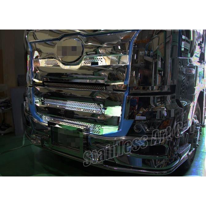 日野 17プロフィア フロントグリル パンチングカバー 5点セット