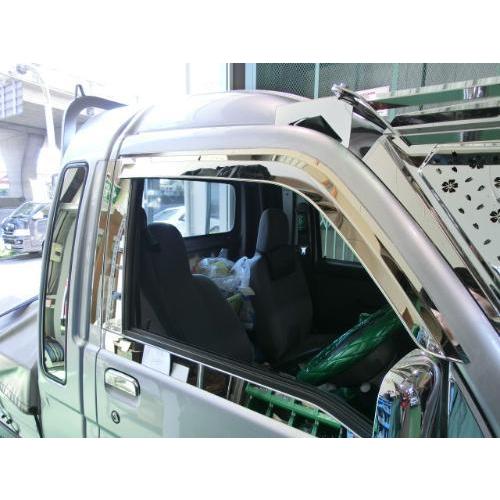 ！専用！ハイゼットトラック　ウロコステンレス　ドアバイザー　デコトラ　軽トラ 専用！ハイゼットトラック ウロコステンレス ドアバイザー