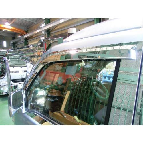 ！専用！ハイゼットトラック　ウロコステンレス　ドアバイザー　デコトラ　軽トラ ダイハツ ハイゼット200系 ドアバイザー ウロコ : ステンレス
