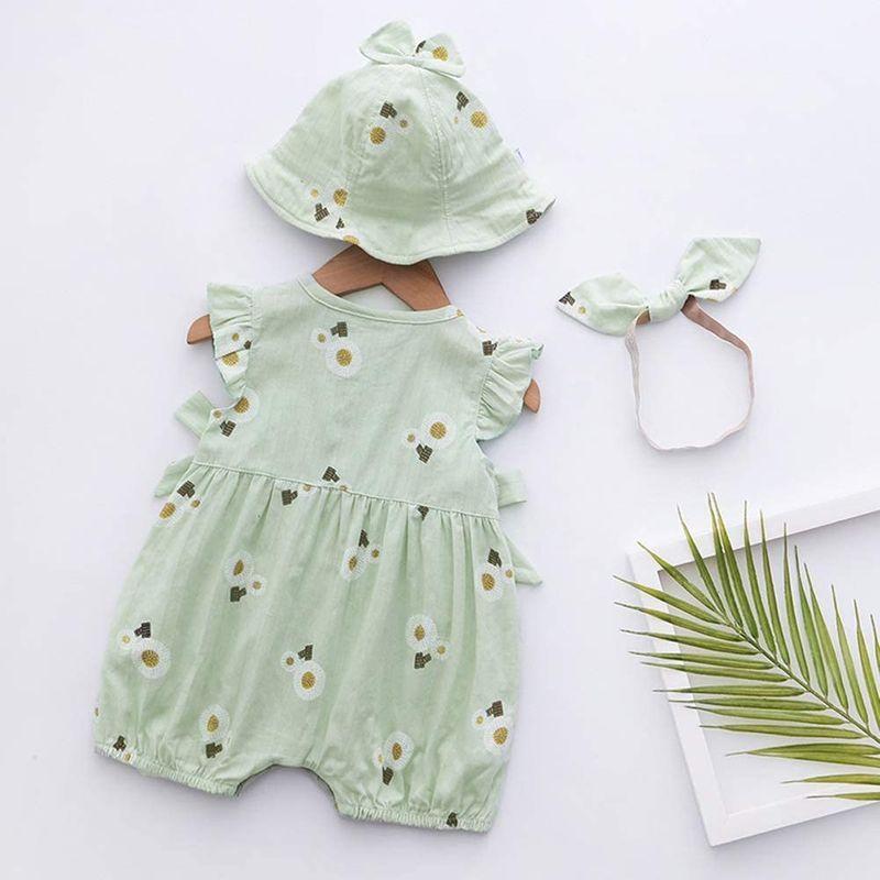 オープニング 大放出セール 赤ちゃん 女の子 新生児服 カバーオール 半袖 ロンパース 夏 ベビー服 ウィードマップ 帽子付き パイナップル かわいい 前開き コットン ロンパース カバーオール Chauffagevanbrabant Be