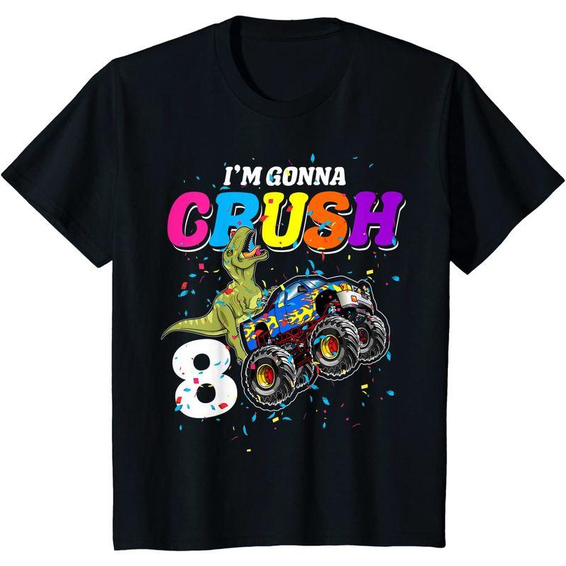 ランキング第1位 キッズ モンスタートラック8歳の誕生日8歳の誕生日レーシングカー Tシャツ Tシャツ