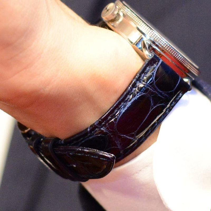 CASSISカシス ワニ革 時計ベルト 裏面防水 ADONARA CAOUTCHOUC SHINY