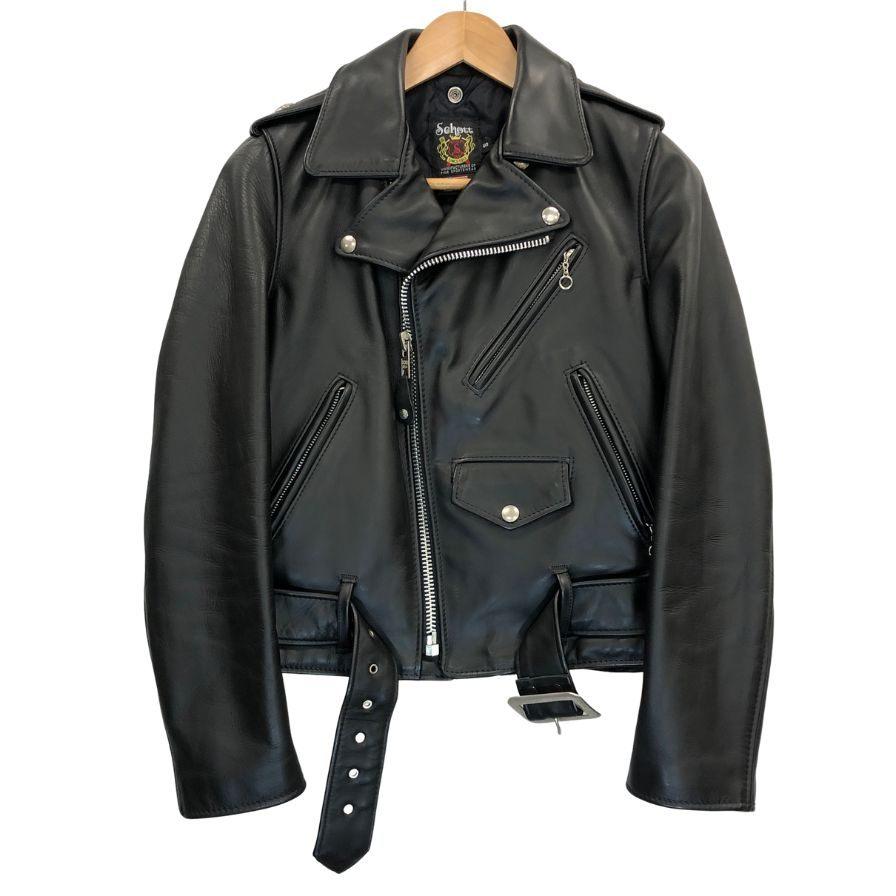 美品/希少✨schott ライダースジャケット　ワンスター　613UW ブラック 極美品◇ショット レザージャケット ダブルライダース ワンスター 牛革