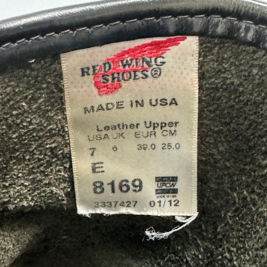 レッドウィング ペコスブーツ 8169 ブラック メンズ サイズ7E RED WING 