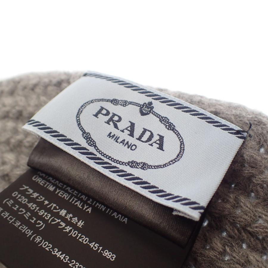 極美品◇プラダ カシミヤ混ウール マフラー 箱付き PRADA【AFI1
