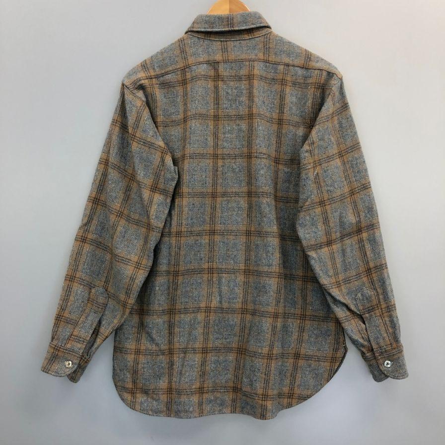 ペンドルトン 70S チェックシャツ ウール ベージュ系 サイズM【AFB37】 中古◇ペンドルトン 70S チェックシャツ ウール ベージュ系 メンズ